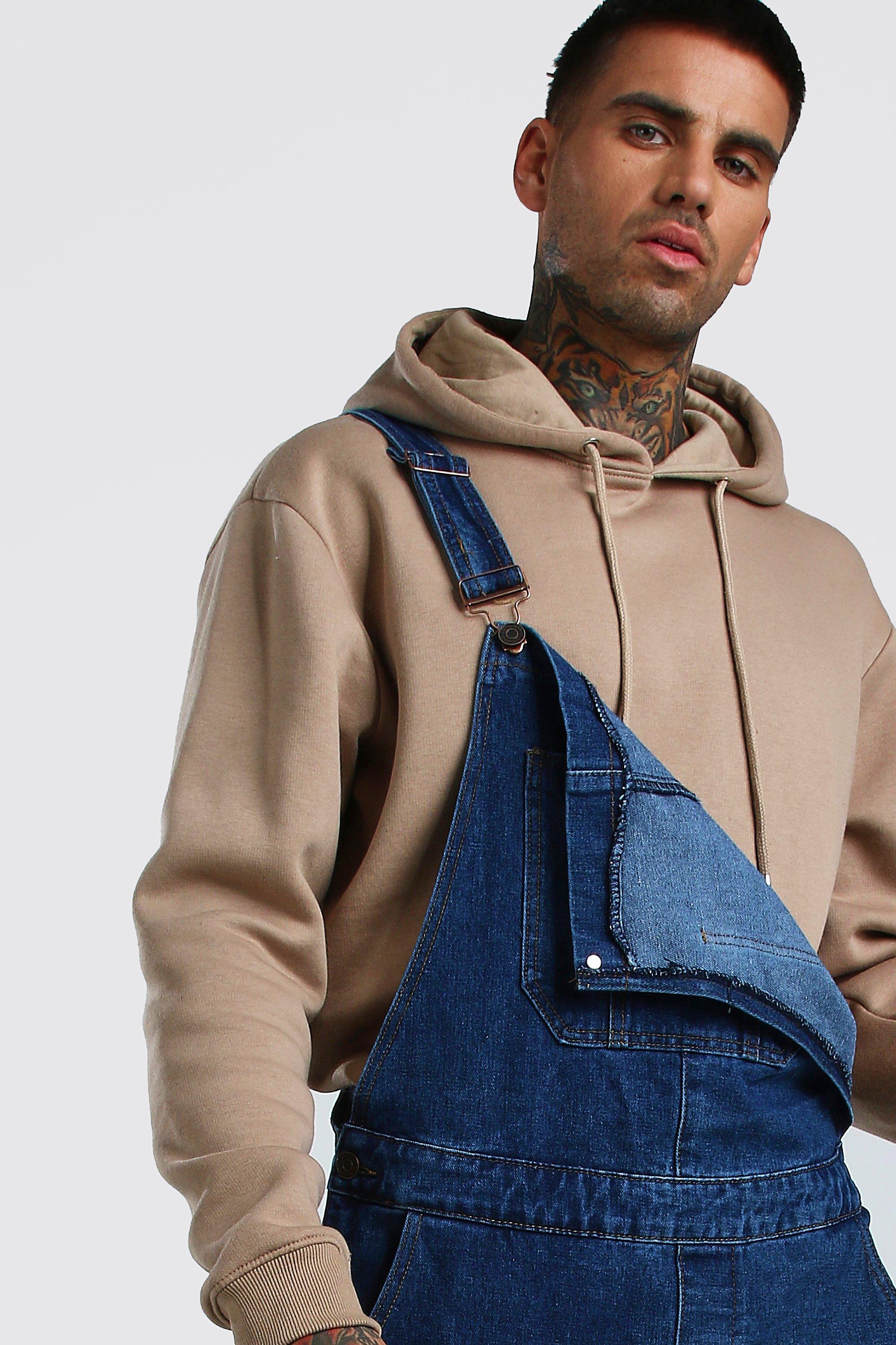 Relaxed Fit Long Length Denim Dungarees